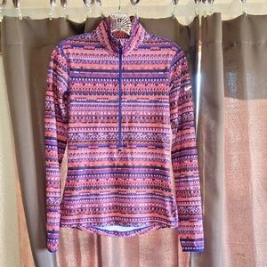 Nike Pro Dri-FIT Red and Purple Patterned Top